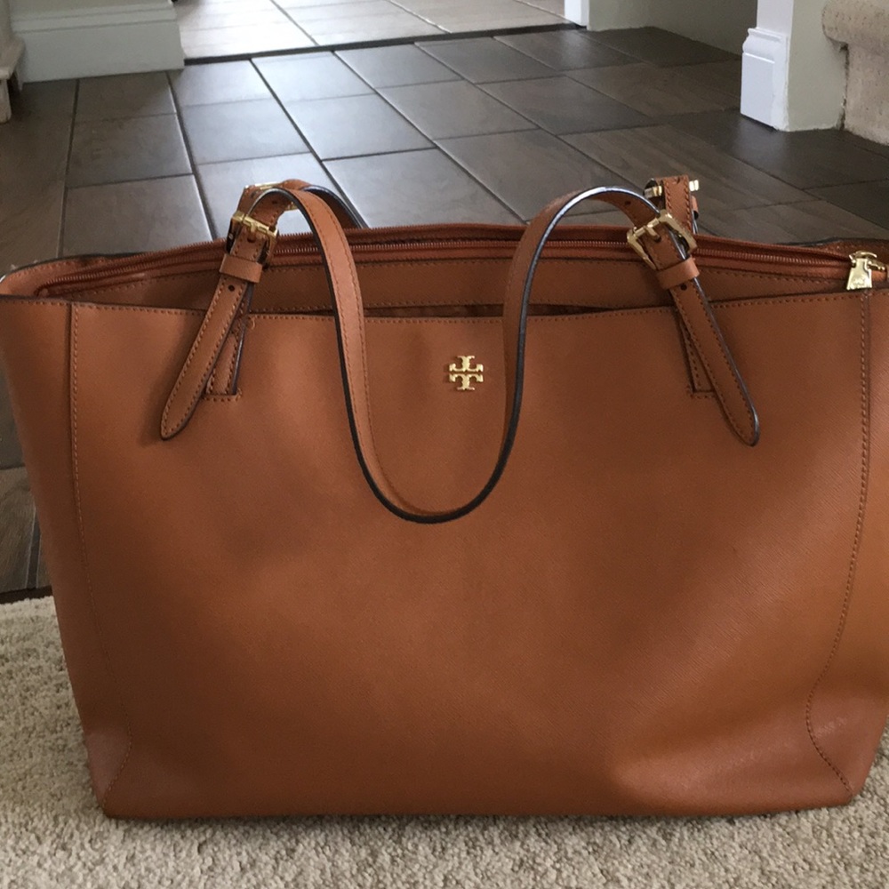 Tory Burch camel tote